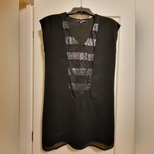 Black evening tunic dress, XS